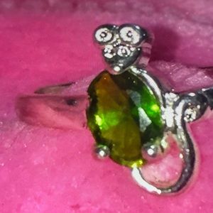 Mouse ring jeweled 925, size 9